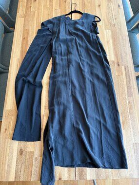 COS Slate Gray Scarf Wrap Dress 8 NWT